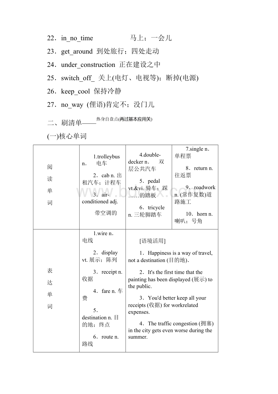 高考一轮复习英语外研版教师用书必修四 Module 2 Traffic Jam 含答案.docx_第3页