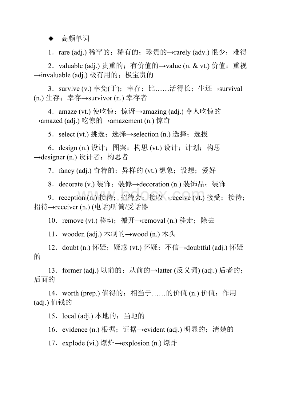 版高考英语一轮复习第一部分教材重点全程攻略Unit1Culturalrelics讲义必修2.docx_第3页