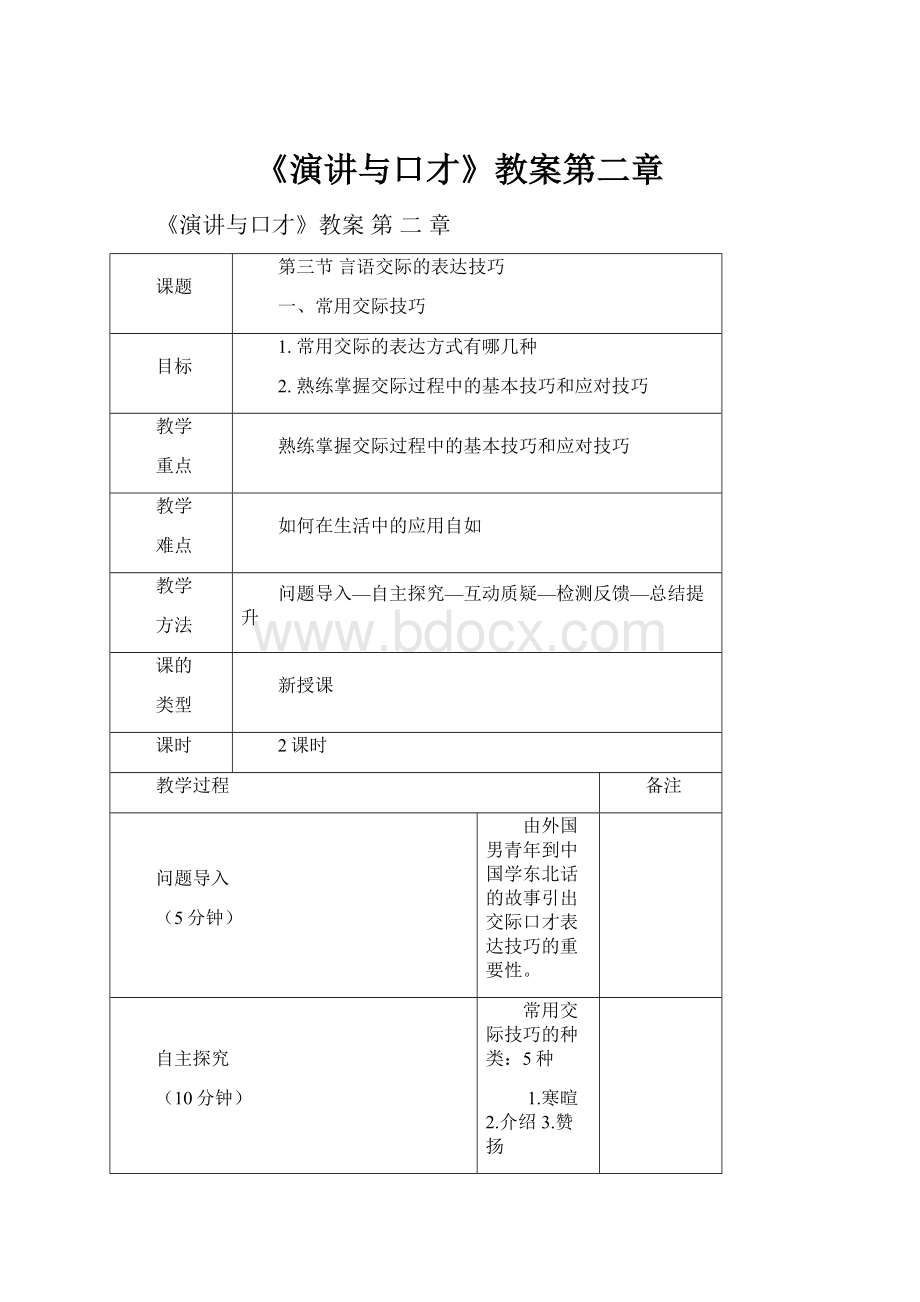 《演讲与口才》教案第二章.docx_第1页