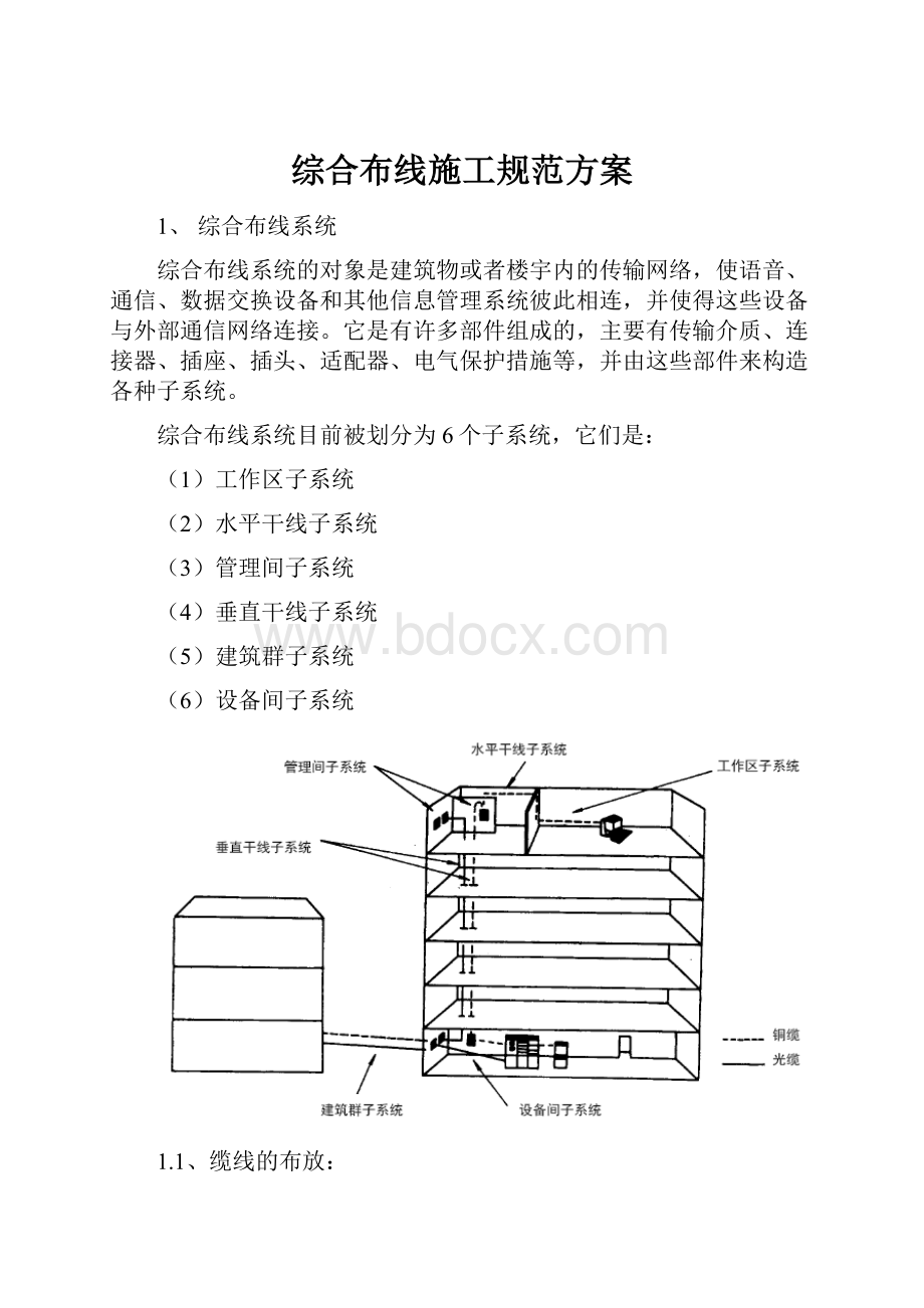 综合布线施工规范方案.docx