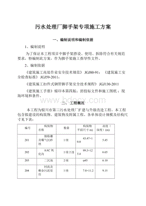 污水处理厂脚手架专项施工方案.docx