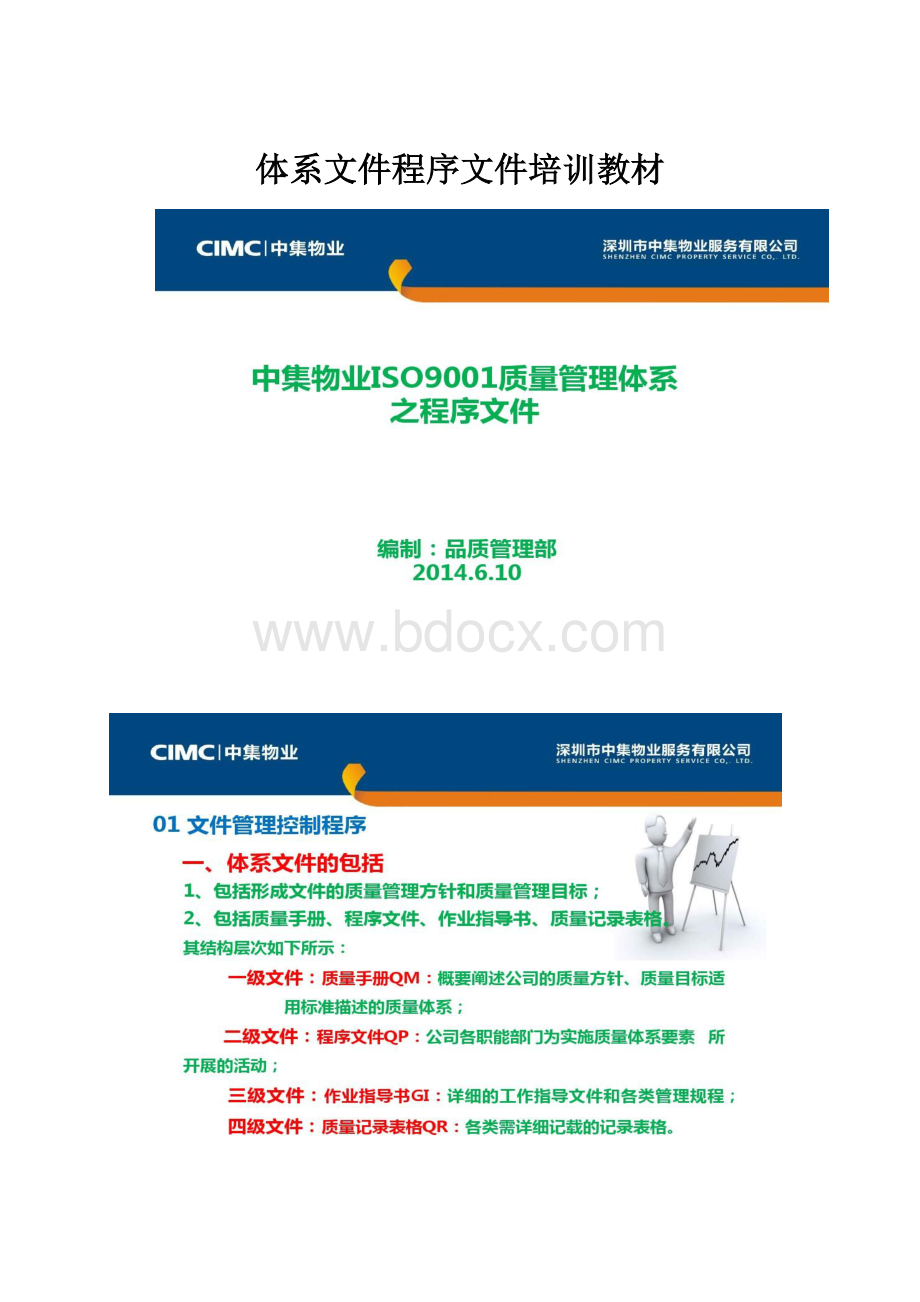 体系文件程序文件培训教材.docx_第1页