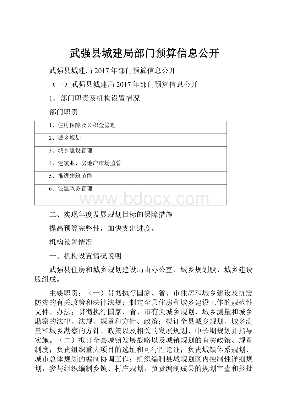 武强县城建局部门预算信息公开.docx_第1页