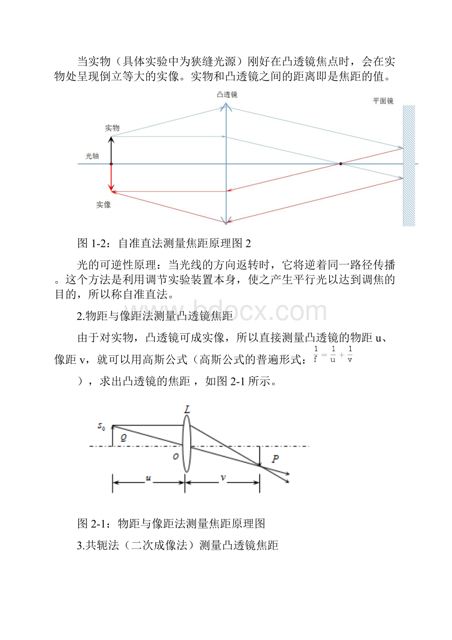 薄透镜焦距测量实验.docx_第2页