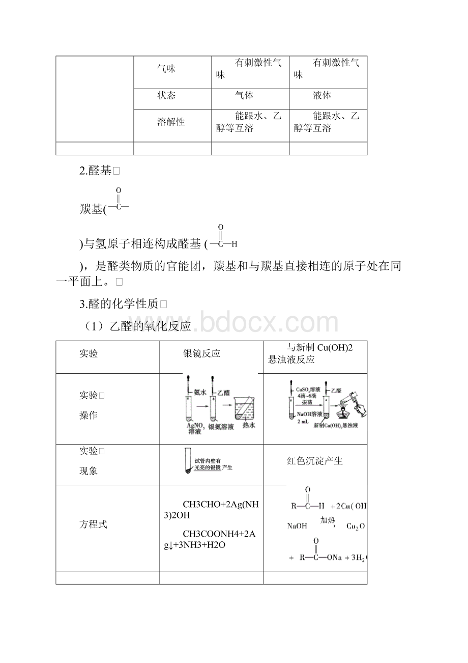 苏教版选修五《醛 羧酸》第1课时醛的性质和应用word教案.docx_第2页