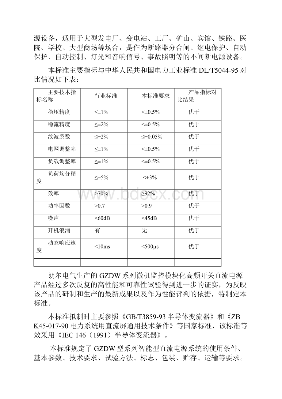 GZDW智能型高频开关直流电源系统企业标准.docx_第2页