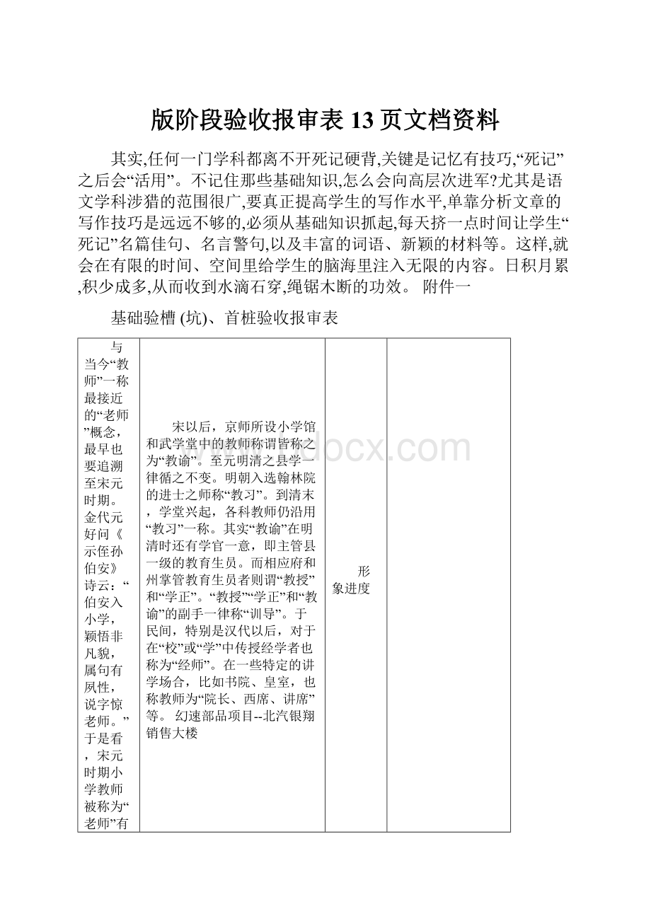 版阶段验收报审表13页文档资料.docx