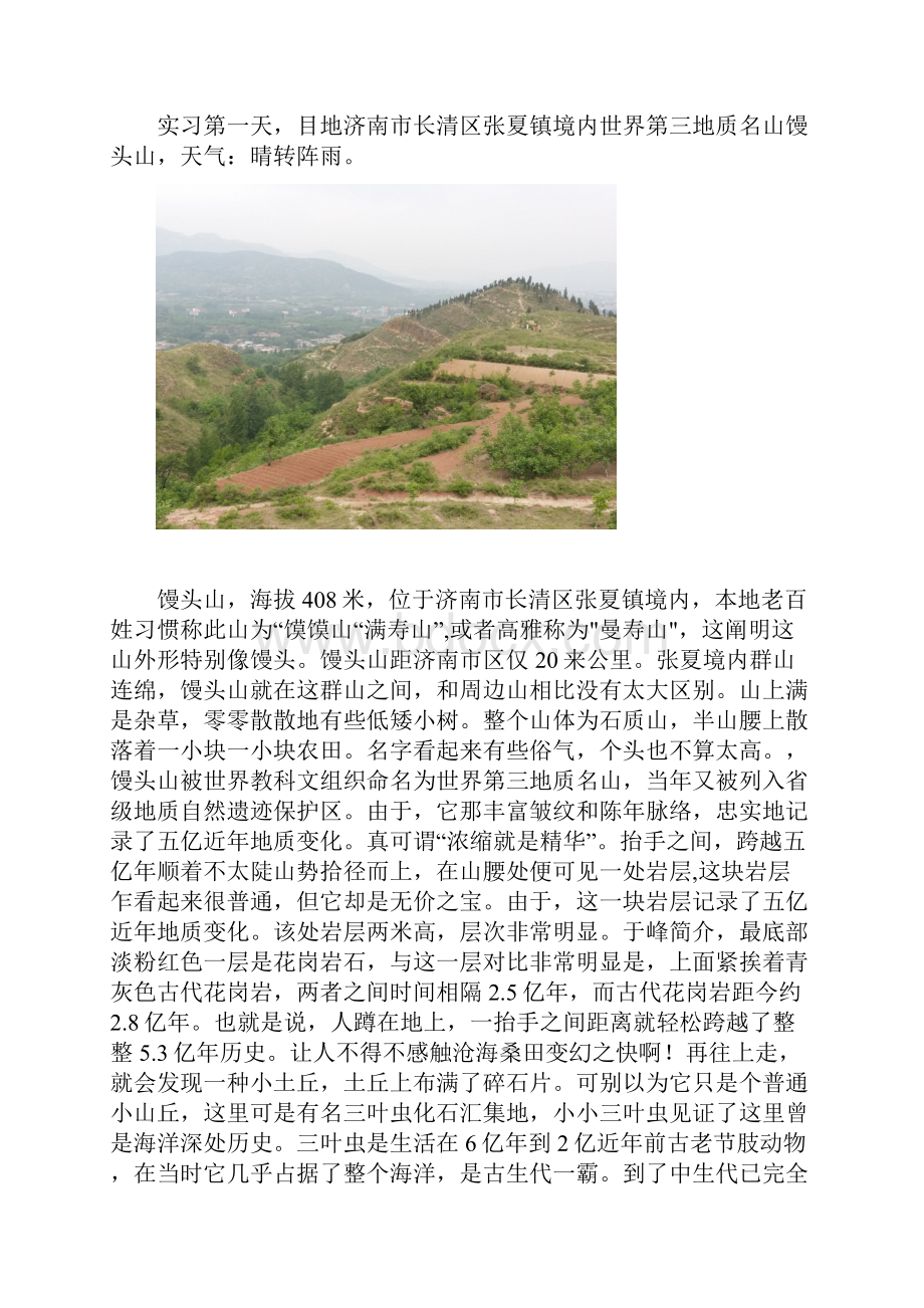 山东交通学院综合项目工程地质实习报告.docx_第3页