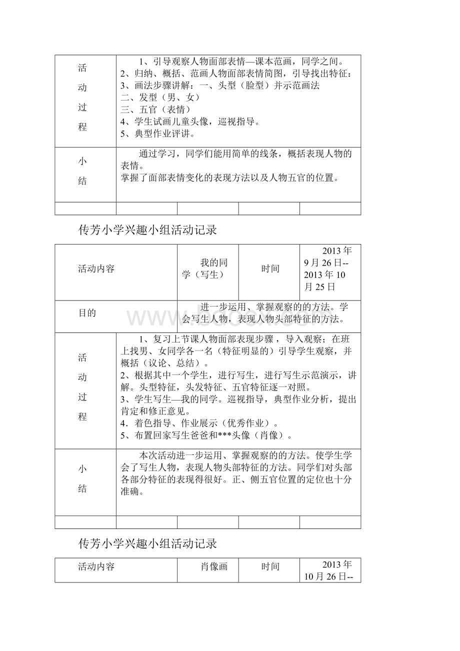 小学美术兴趣小组活动记录4.docx_第2页