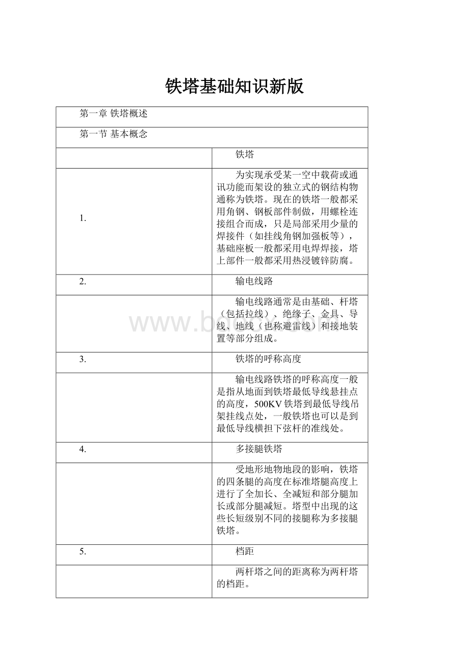 铁塔基础知识新版.docx