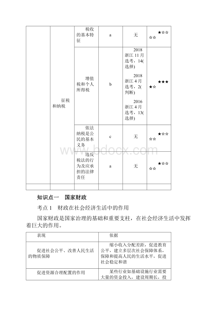 高考政治大一轮复习第三单元收入与分配第八课财政与税收讲义.docx_第2页