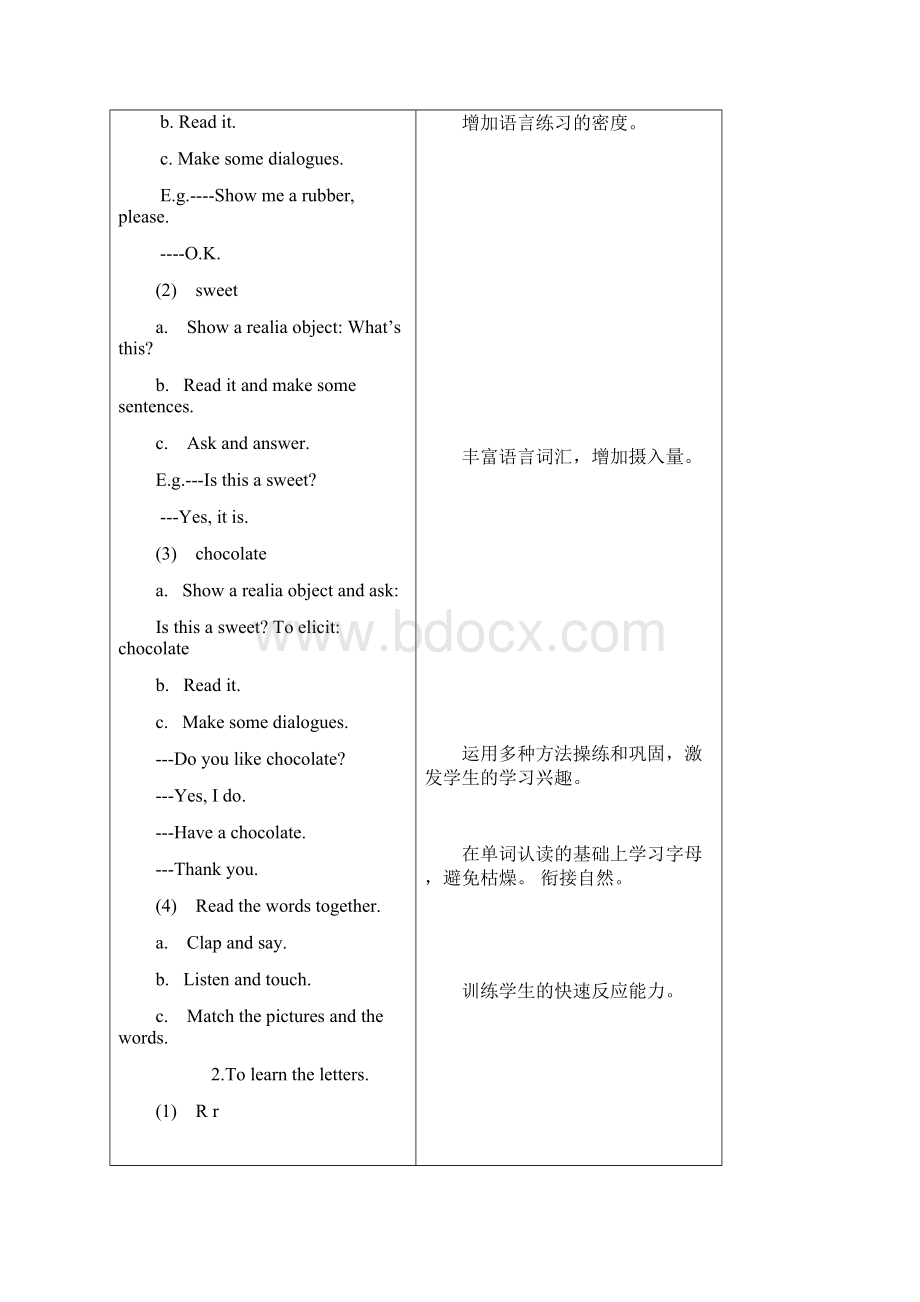 牛津英语二年级下册2B Unit 3 6课时英文表格式教案附教学反思.docx_第2页