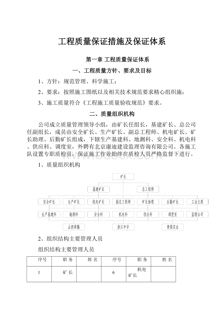 工程质量保证措施及保证体系.docx