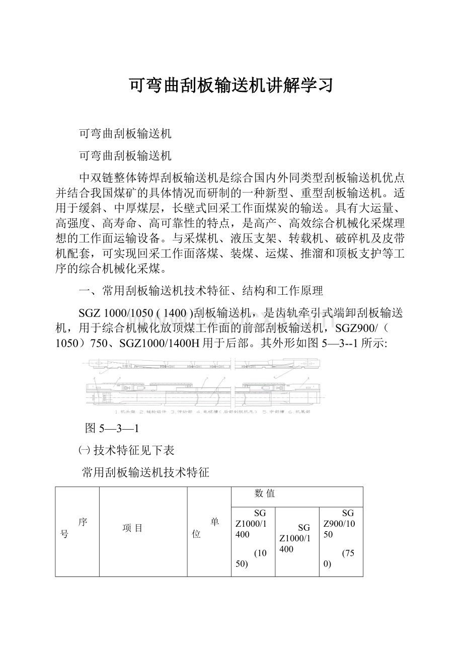 可弯曲刮板输送机讲解学习.docx