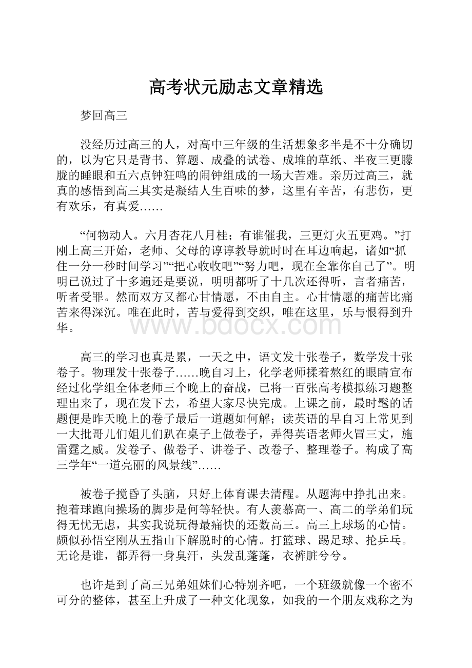 高考状元励志文章精选.docx