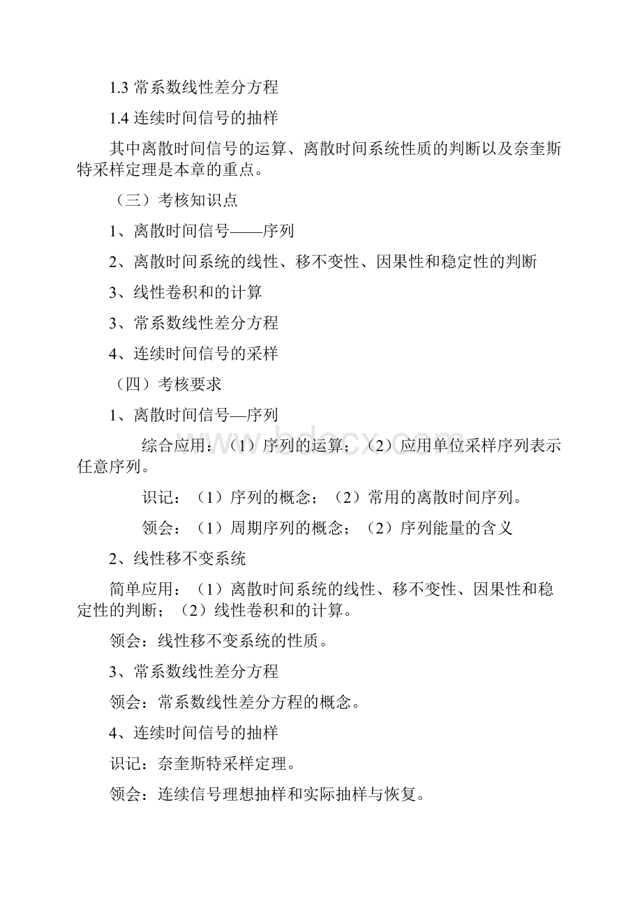 湖北省数字信号处理自学考试大纲.docx_第3页