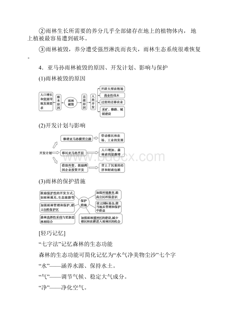 版高考地理一轮复习第13章区域生态环境建设第2节森林与湿地资源的开发保护学案新人教版.docx_第3页