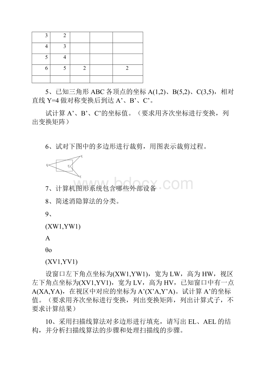 计算机图形学 复习题.docx_第3页