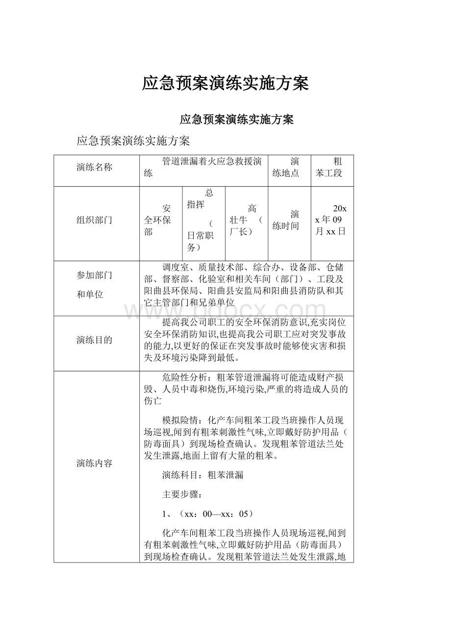 应急预案演练实施方案.docx_第1页