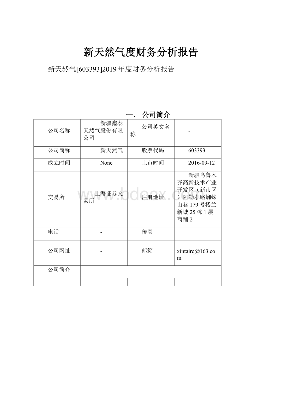 新天然气度财务分析报告.docx