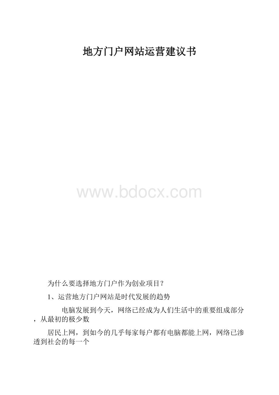 地方门户网站运营建议书.docx