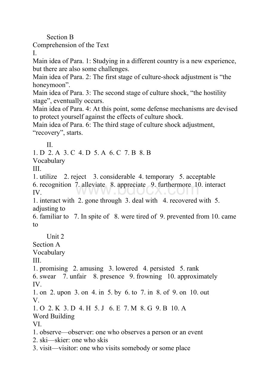 新视野大学英语读写教程第二版第2册课后练习答案.docx_第3页