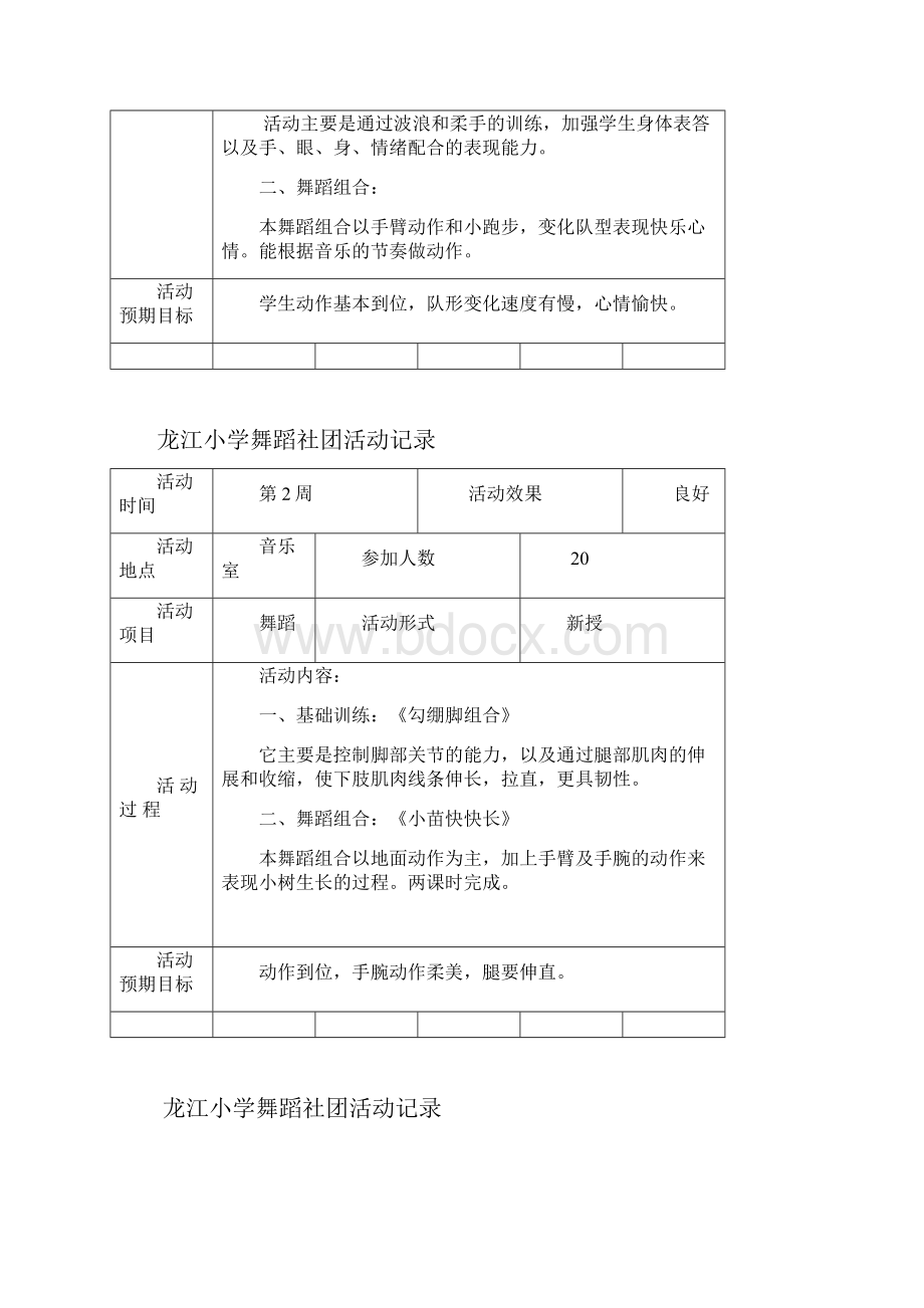 龙江小学舞蹈社团活动计划与记录.docx_第3页