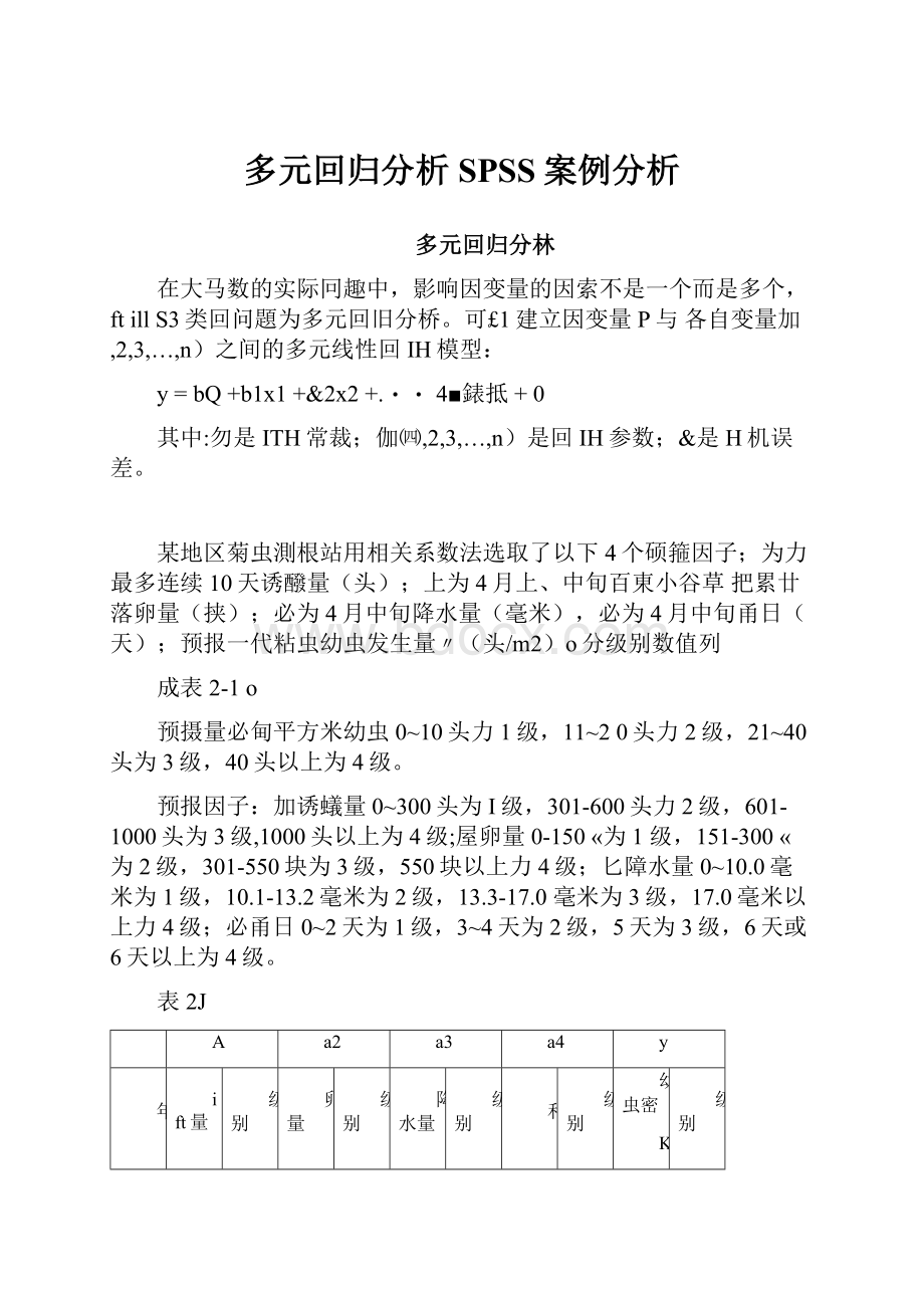 多元回归分析SPSS案例分析.docx_第1页