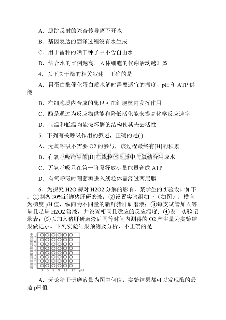 届永春一中培元中学晋江季延石狮联中四校联考生物.docx_第2页