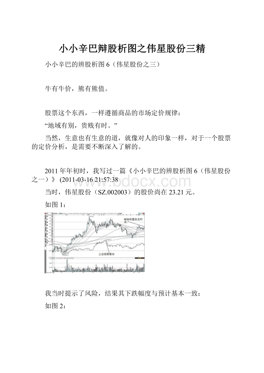 小小辛巴辩股析图之伟星股份三精.docx_第1页