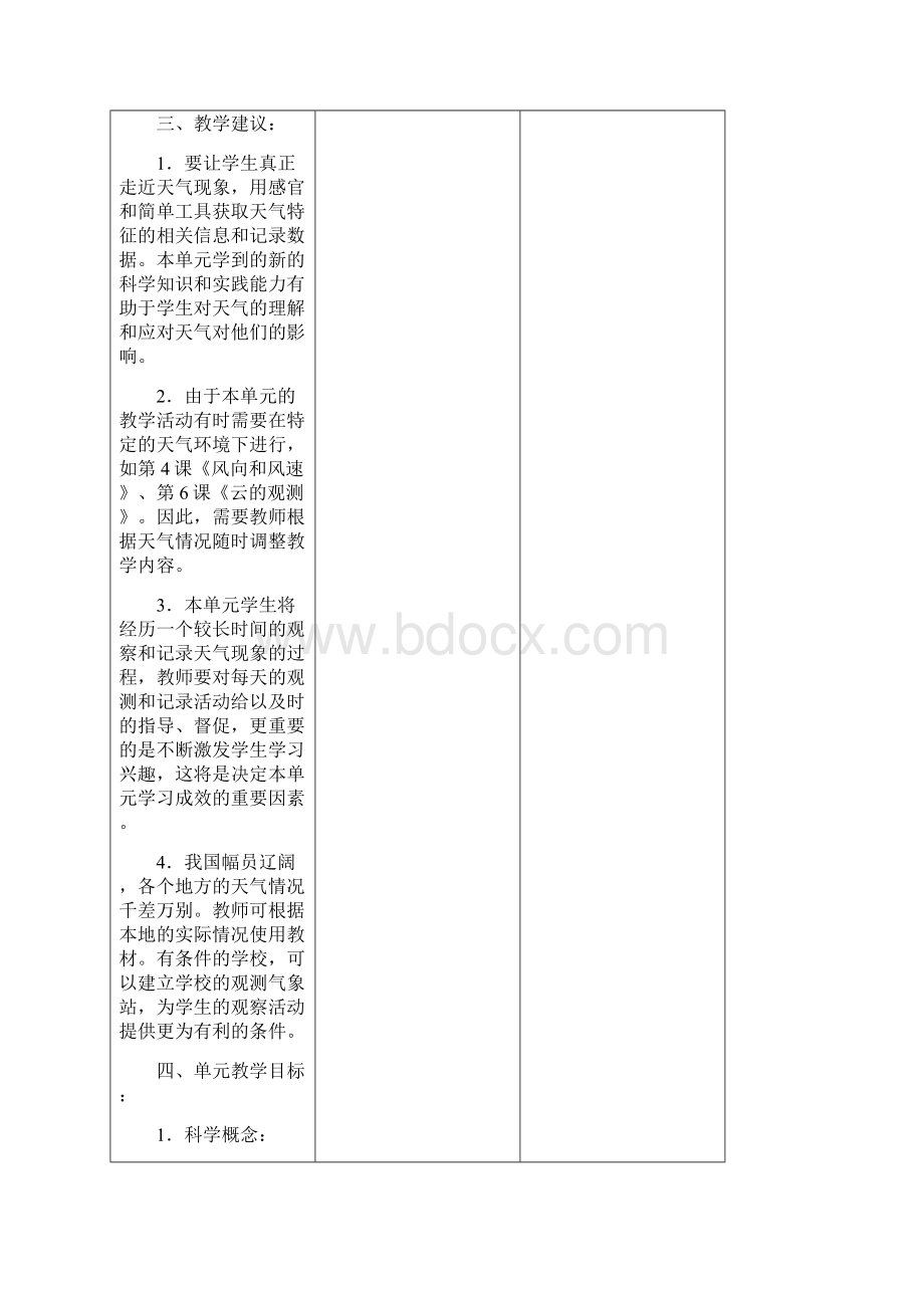 教科版四上科学教案表格全.docx_第3页