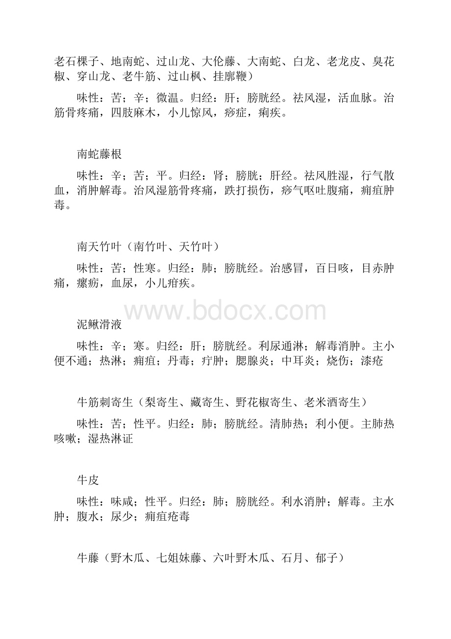 归入膀胱经的中药列表doc.docx_第2页