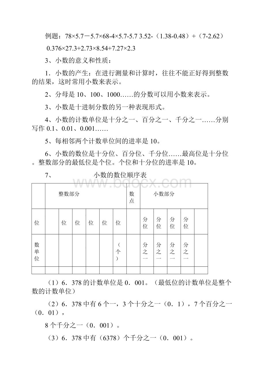 小学四年级下册数学综合复习知识点总结.docx_第3页