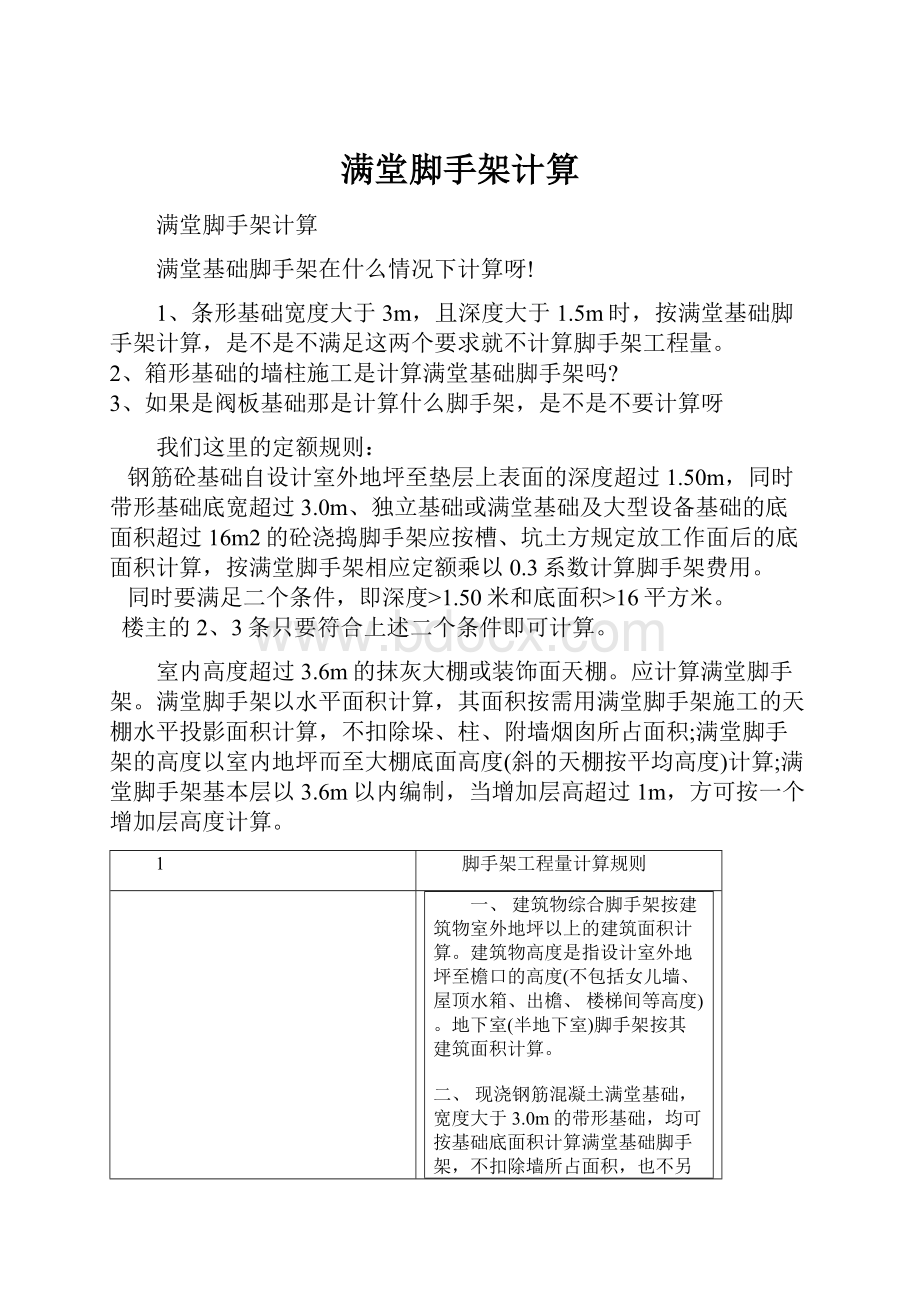 满堂脚手架计算.docx