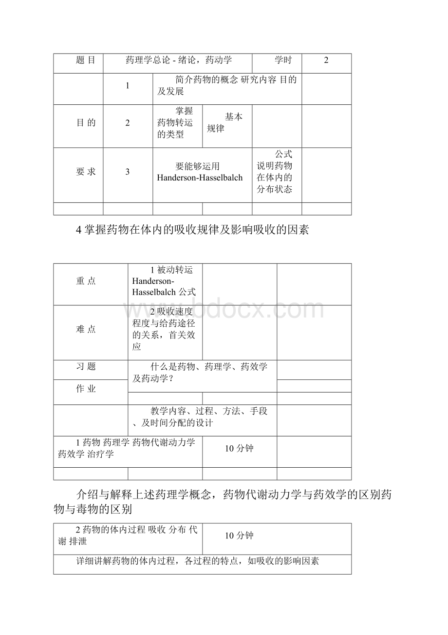 完整word版药理学药理学教案docx.docx_第3页