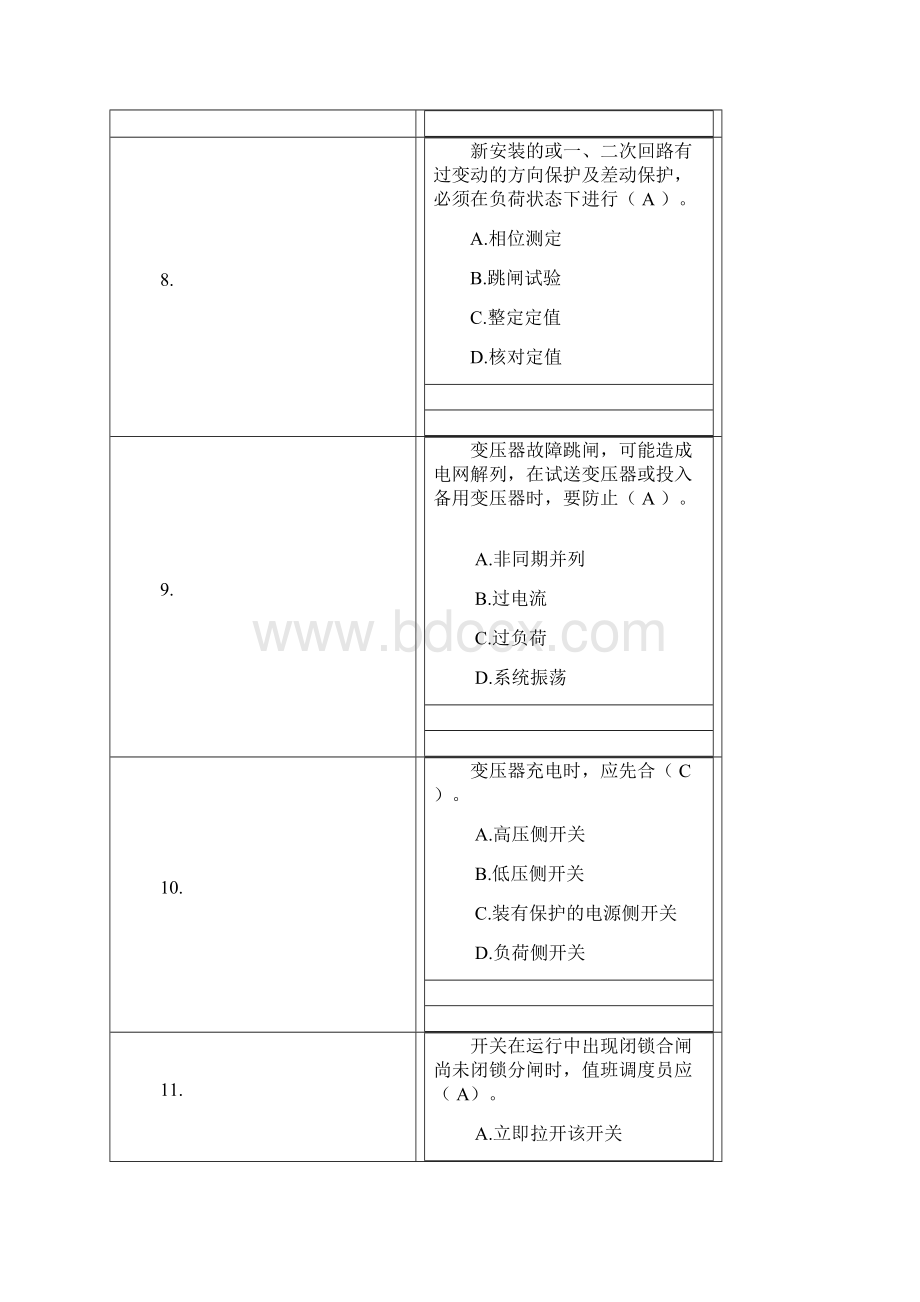 电力系统值班调度员考试真题电子教案.docx_第3页