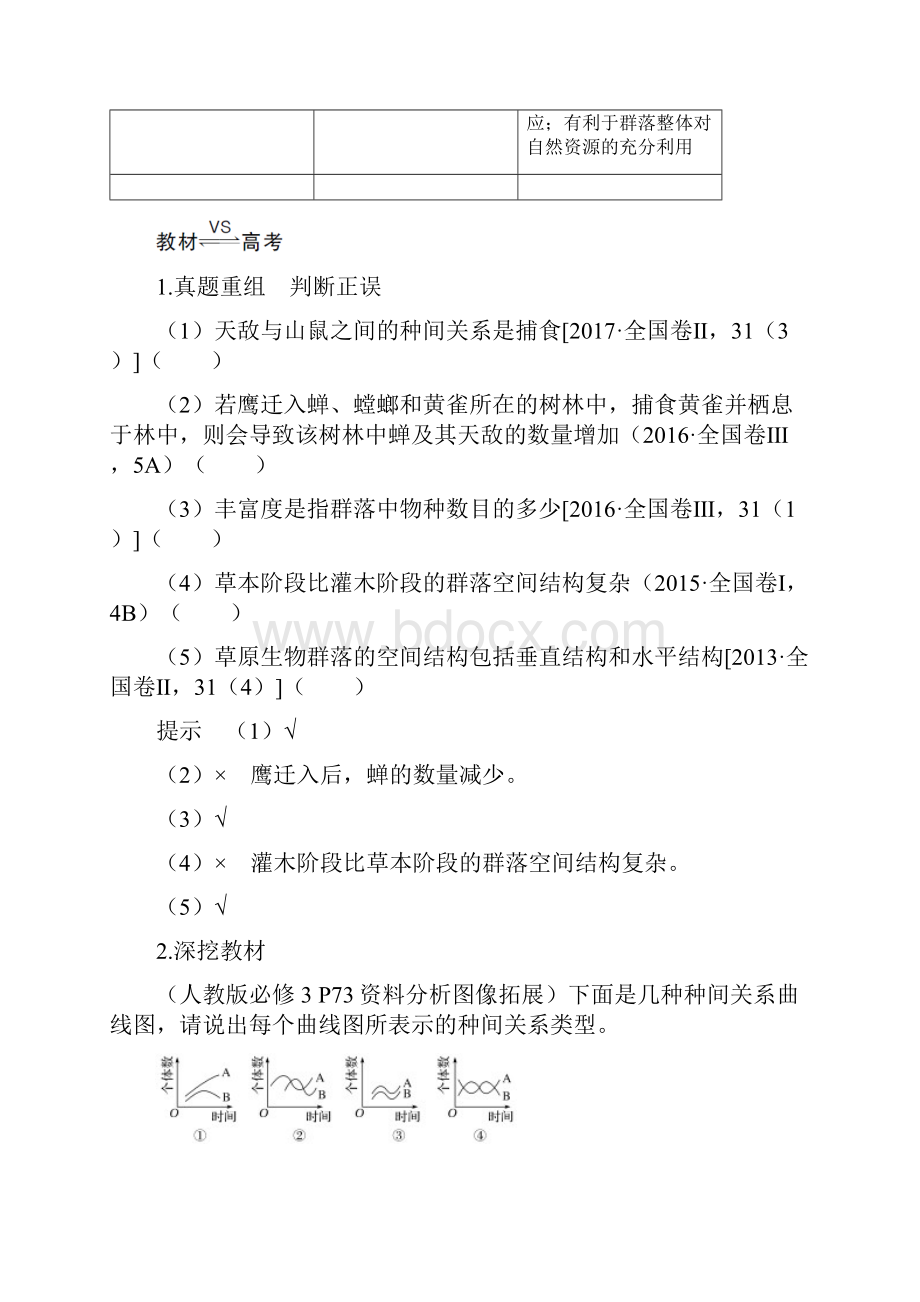 江苏高考生物总复习 第九单元 第28讲 群落的结构与演替教案必修3.docx_第3页