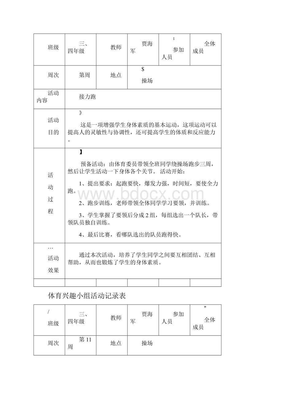 体育兴趣小组活动记录表.docx_第2页