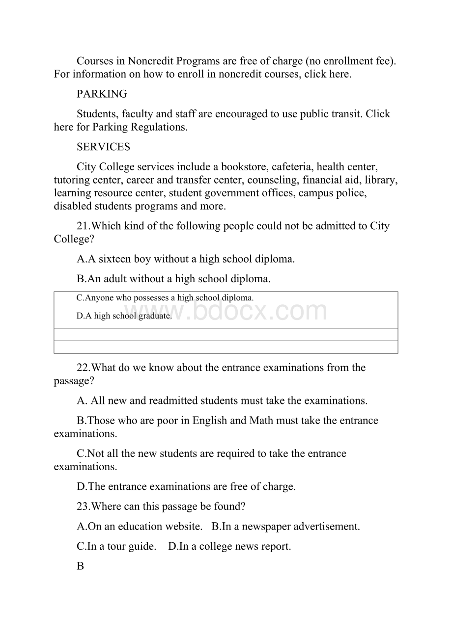 河南省商丘市第一高级中学学年高二英语上学期期末考试试题文含答案师生通用.docx_第2页