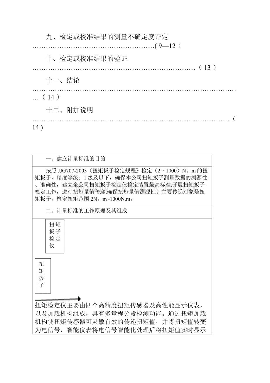 扭矩扳子检定装置计量标准技术报告.docx_第2页