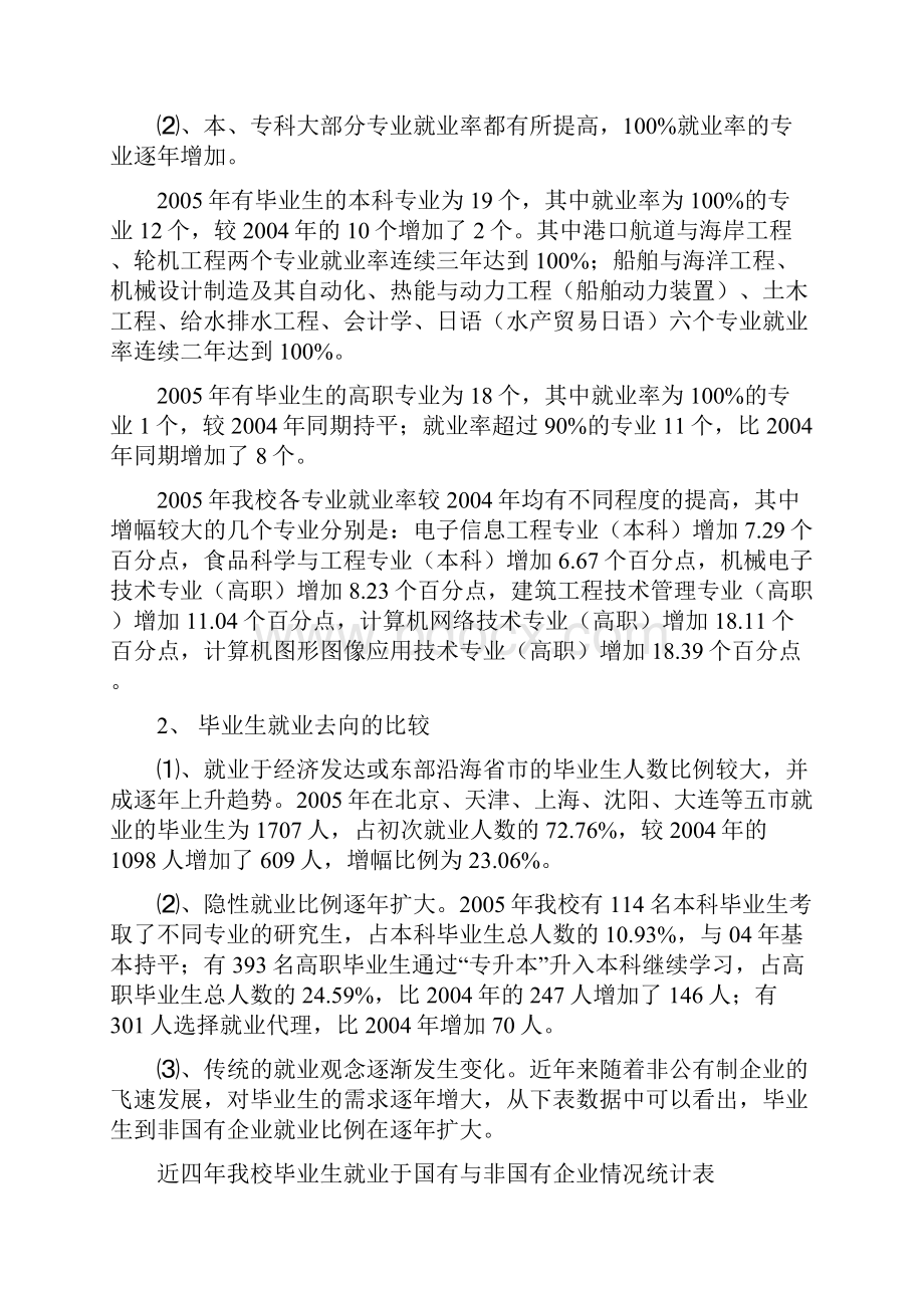 大连水产学院届毕业生就业工作总结精.docx_第3页