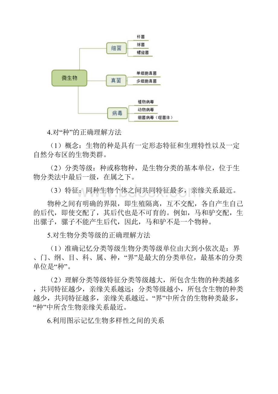 中考生物二轮复习八生物的多样性及其保护导学案.docx_第2页