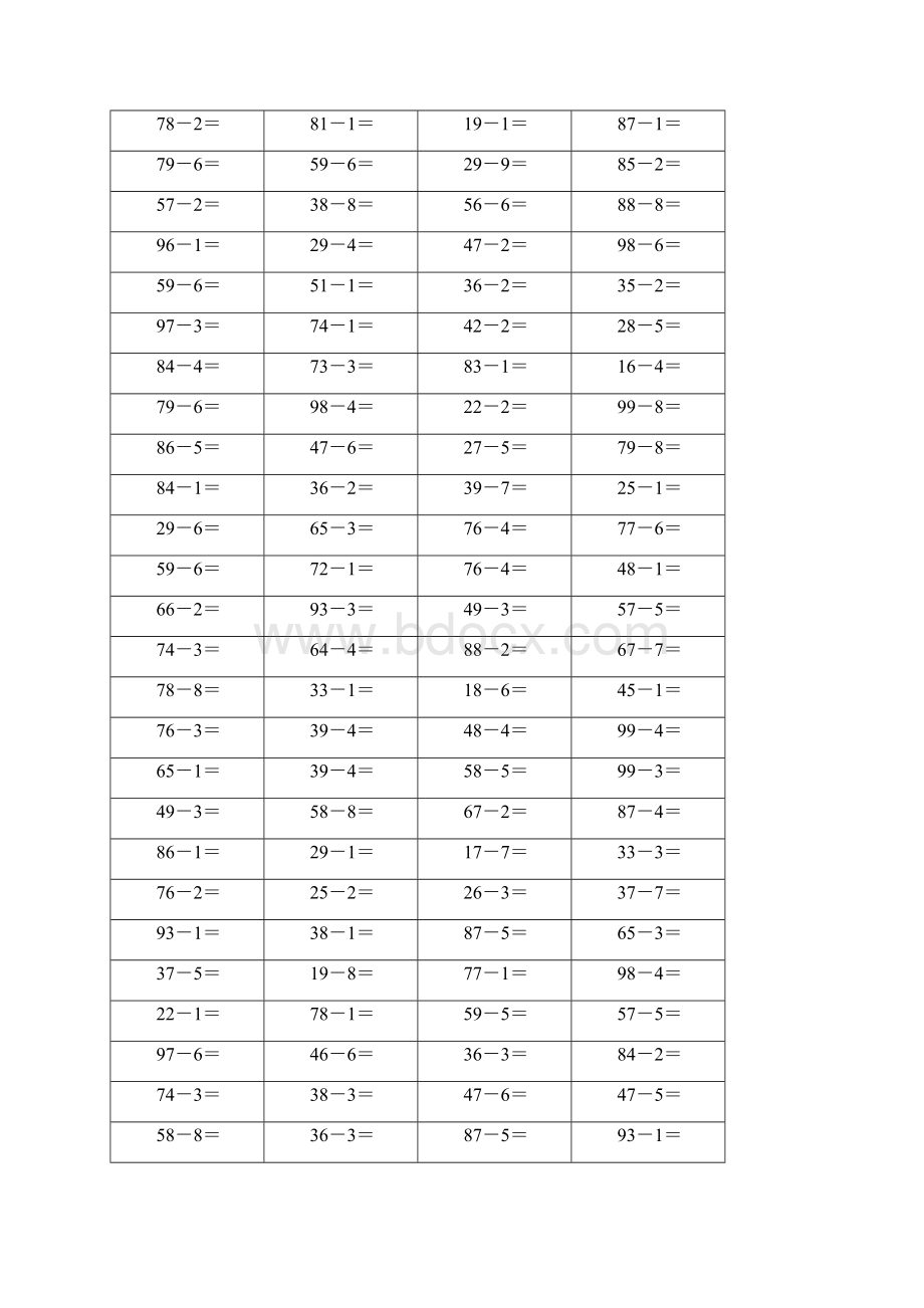 100以内不退位减一位数.docx_第3页