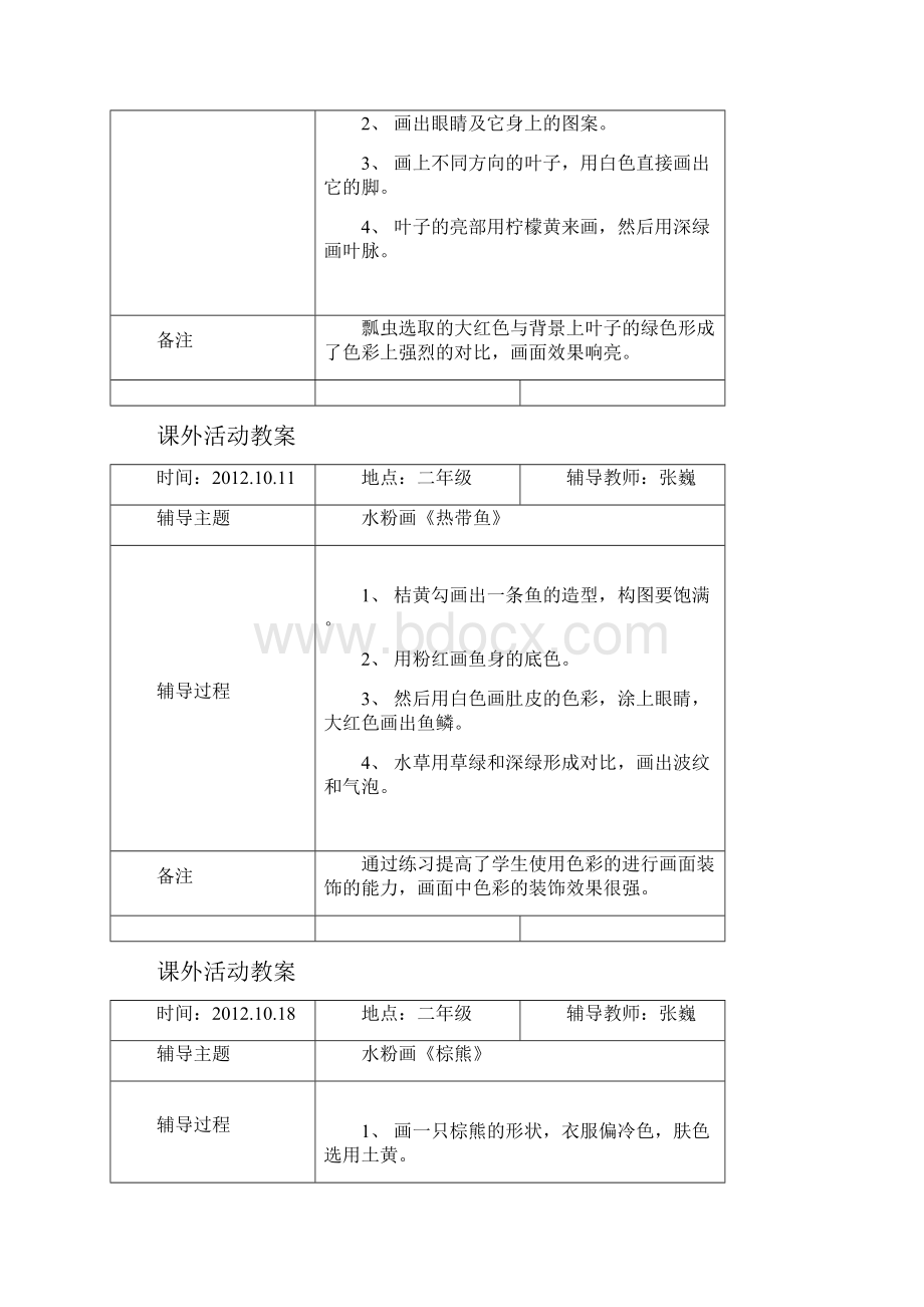 最新整理美术兴趣班辅导记录资料.docx_第3页