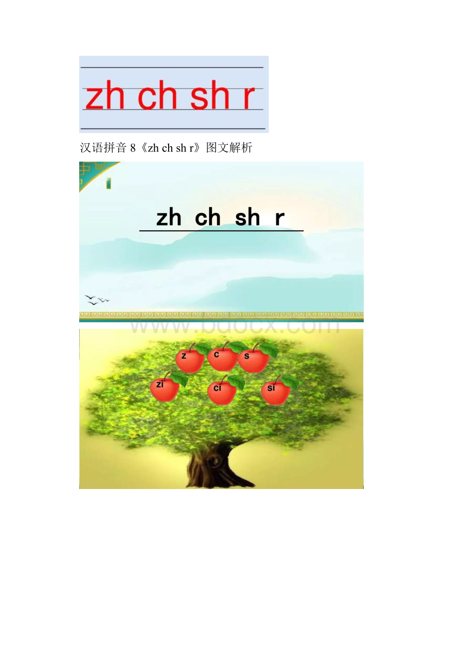 小学语文部编版一年级上册语文汉语拼音8《zh ch sh r》知识点+图文解读.docx_第3页