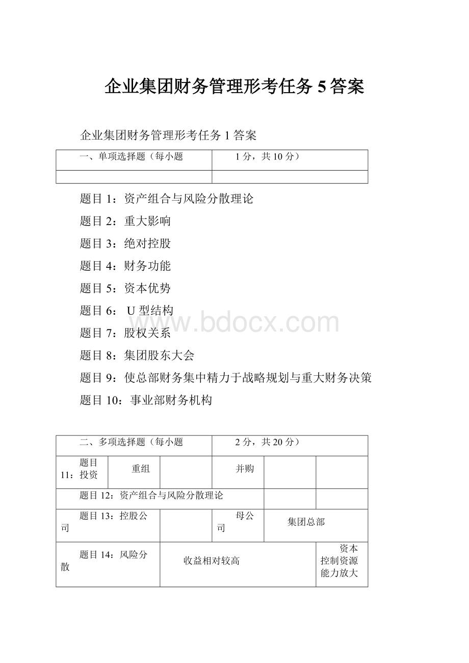 企业集团财务管理形考任务5答案.docx_第1页