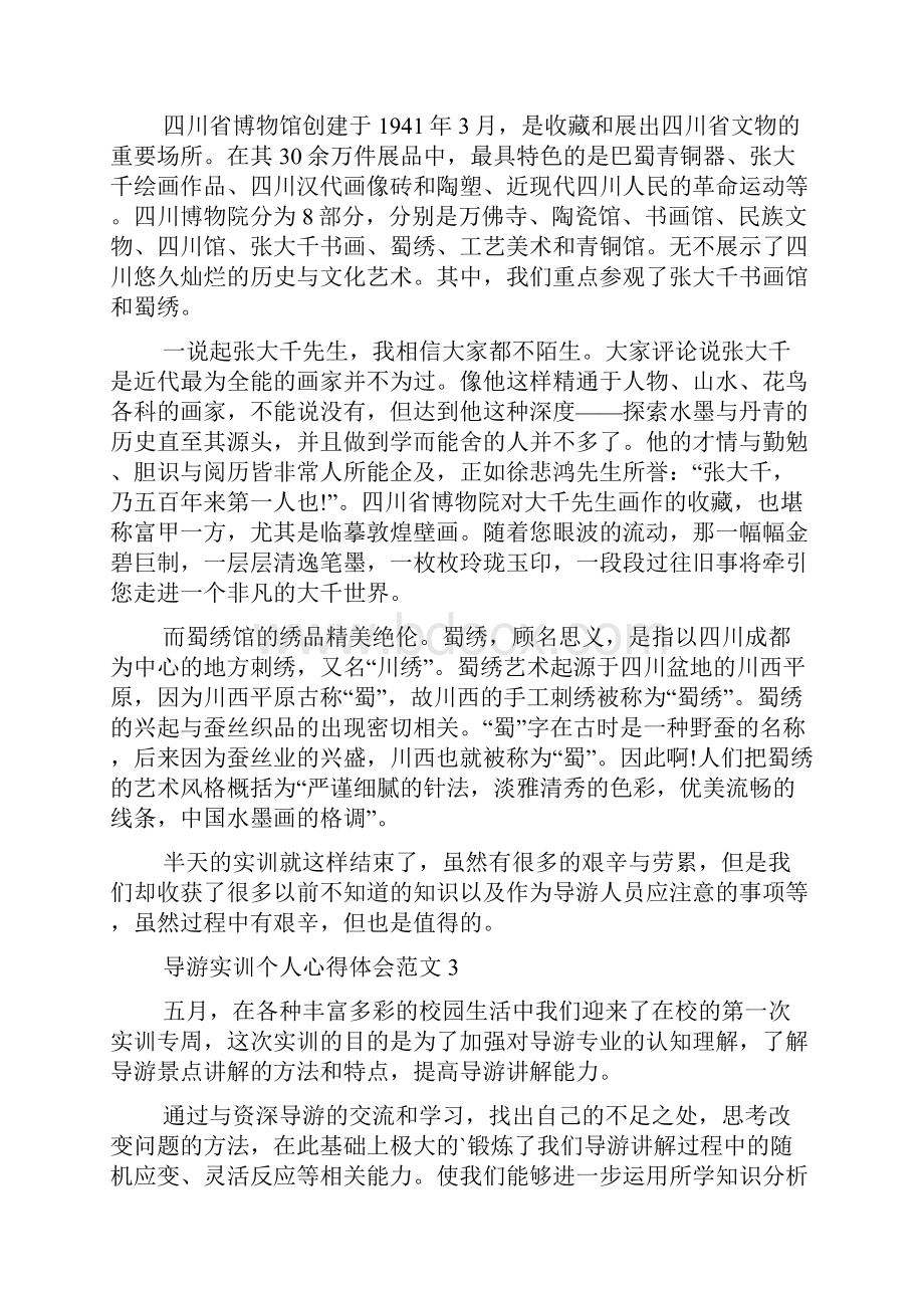 导游实训个人心得体会范文多篇.docx_第2页