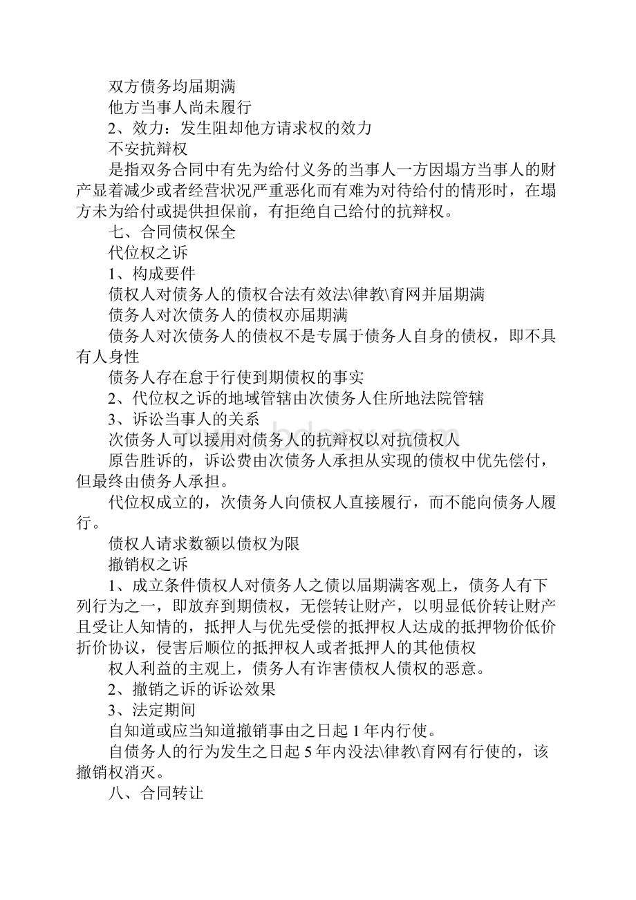 XX司法考试民法之合同法重点基础知识.docx_第3页