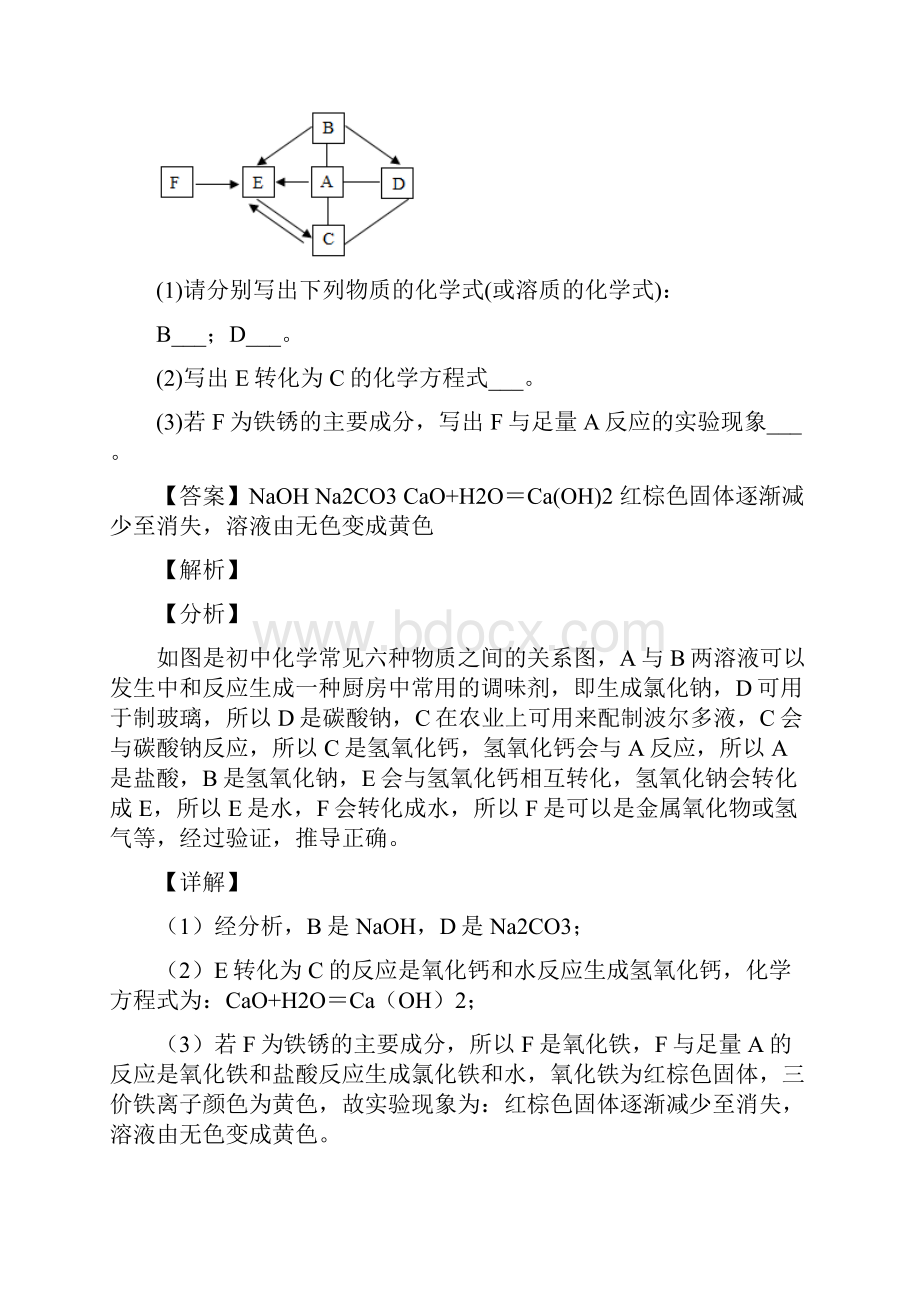 榆林中考二轮复习化学推断题专项训练.docx_第2页