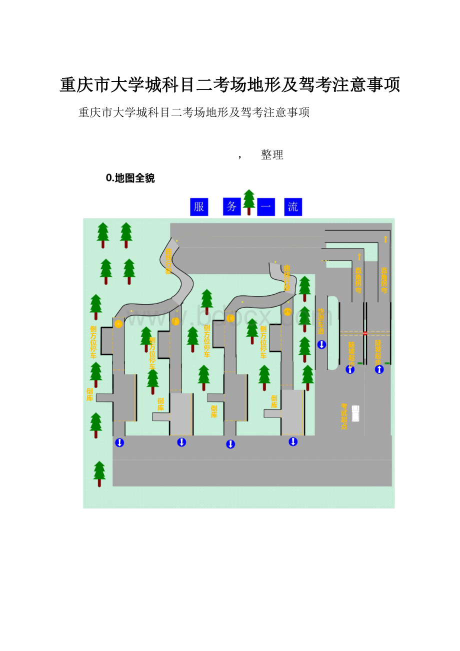 重庆市大学城科目二考场地形及驾考注意事项.docx